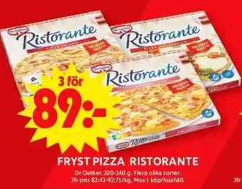 ICA Maxi FRYST PIZZA RISTORANTE erbjuda