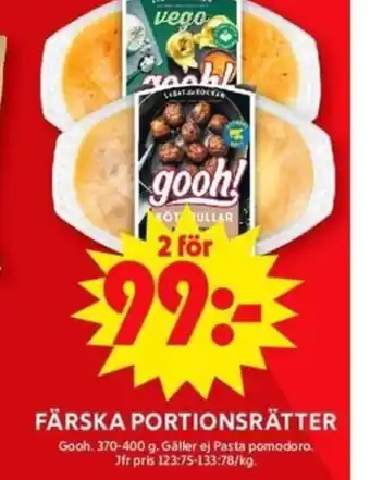 ICA Maxi FÄRSKA PORTIONSRÄTTER erbjuda