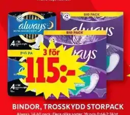 ICA Maxi BINDOR, TROSSKYDD STORPACK erbjuda