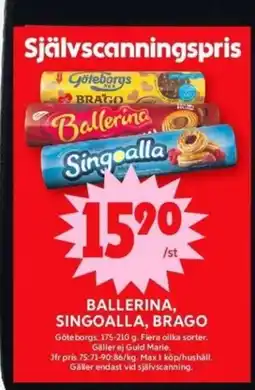 ICA Maxi BALLERINA, SINGOALLA, BRAGO erbjuda