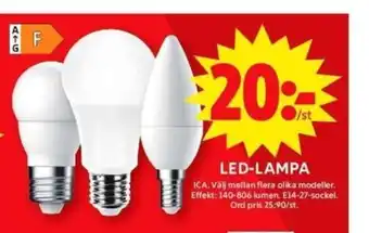 ICA Maxi LED-LAMPA erbjuda