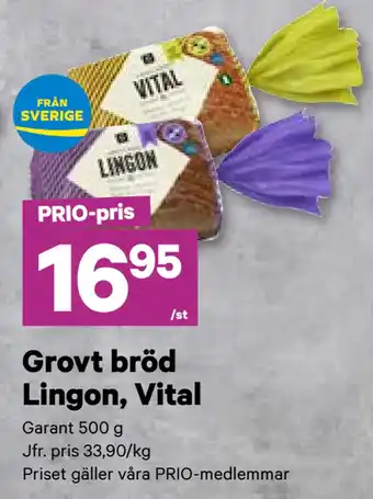 City Gross Grovt bröd Lingon, Vital erbjuda