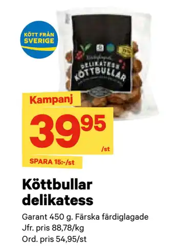 City Gross Köttbullar delikatess erbjuda