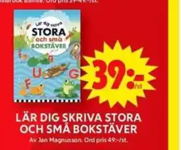 ICA Maxi LÄR DIG SKRIVA STORA OCH SMÅ BOKSTÄVER erbjuda