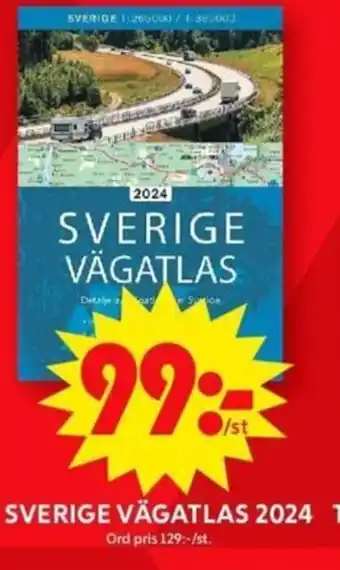 ICA Maxi SVERIGE VÄGATLAS 2024 erbjuda