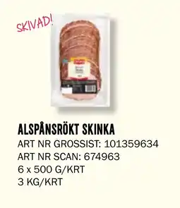 Snabbgross ALSPÅNSRÖKT SKINKA erbjuda