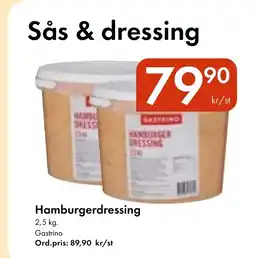 Snabbgross Hamburgerdressing erbjuda