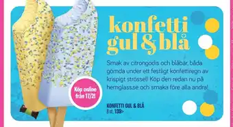 Hemglass KONFETTI GUL & BLÅ 8 st, erbjuda