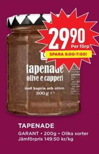 Willys GARANT Tapenade erbjuda