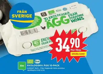 Willys GARANT EKO ekologiska ägg 10-pack erbjuda