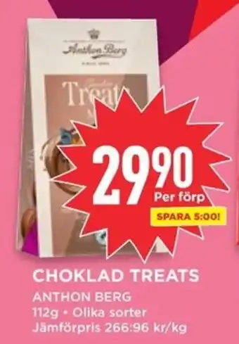 Willys ANTHON BERG Choklad treats erbjuda