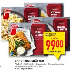 Willys FINDUS Enportionsrätter erbjuda