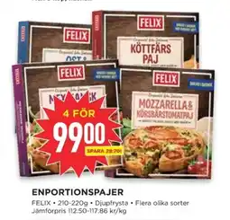 Willys FELIX Enportionspajer erbjuda