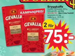 DollarStore GEVALIA Bryggkaffe erbjuda