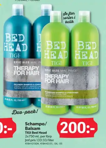 DollarStore TIGI Schampo/ Balsam erbjuda