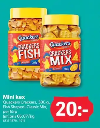 DollarStore QUACKERS Mini kex erbjuda