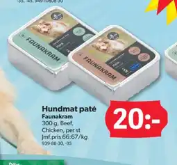 DollarStore FAUNAKRAM Hundmat paté erbjuda