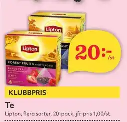 Hemköp LIPTON Te erbjuda