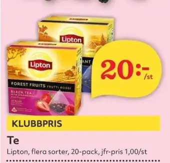 Hemköp LIPTON Te erbjuda