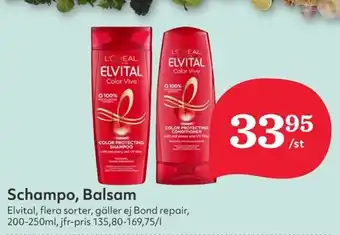 Hemköp ELVITAL Schampo, Balsam erbjuda