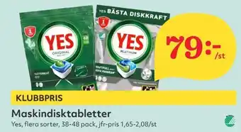 Hemköp YES Maskindisktabletter erbjuda