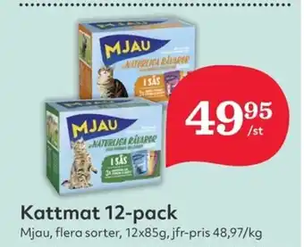 Hemköp MJAU Kattmat 12-pack erbjuda