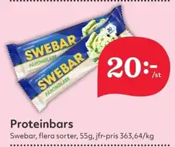 Hemköp SWEBAR Proteinbars erbjuda