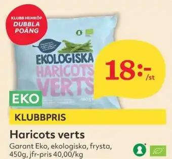 Hemköp GARANT EKO Haricots verts erbjuda