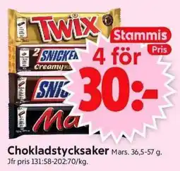 ICA Supermarket MARS Chokladstycksaker erbjuda