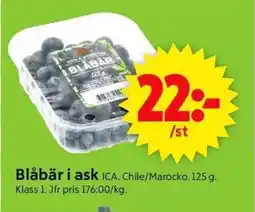 ICA Supermarket ICA Blåbär i ask erbjuda