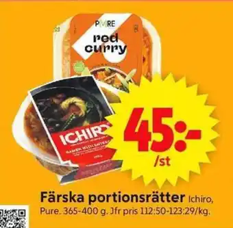 ICA Supermarket ICHIRO Färska portionsrätter erbjuda