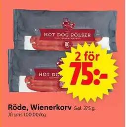 ICA Supermarket GOL Röde, Wienerkorv erbjuda