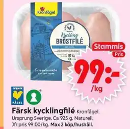 ICA Supermarket KRONFAGEL Färsk kycklingfilé erbjuda