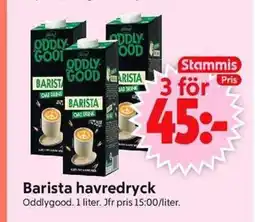 ICA Supermarket ODDLYGOOD Barista havredryck erbjuda