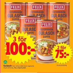 ICA Supermarket FELIX Gulasch erbjuda