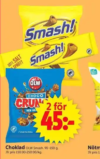 ICA Supermarket OLW SMASH Choklad erbjuda