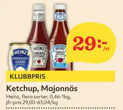 Hemköp Ketchup, Majonnäs erbjuda