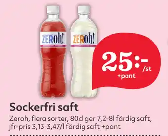 Hemköp Sockerfri saft erbjuda