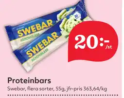 Hemköp Proteinbars erbjuda