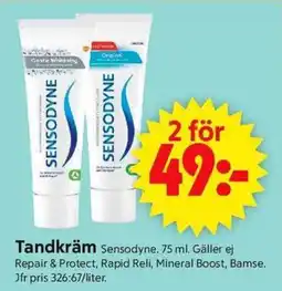 ICA Supermarket SENSODYNE Tandkräm erbjuda