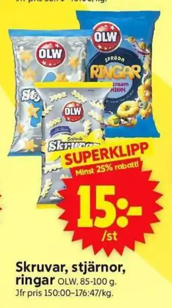 ICA Supermarket OLW Skruvar, stjärnor, ringar erbjuda