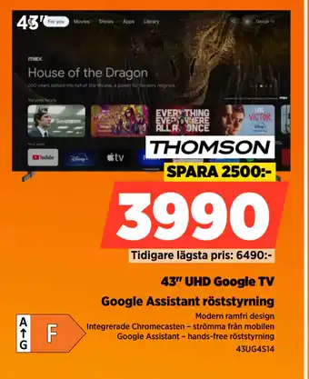 Power 43 UHD Google TV erbjuda