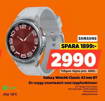 Power Galaxy Watch6 Classic 43 mm BT erbjuda