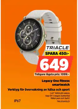 Power Legacy One fitness smartwatch erbjuda