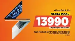 Power Apple MacBook Air 13” (2024, M3) 16/256 GB erbjuda