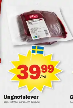 Pekås Ungnötslever erbjuda