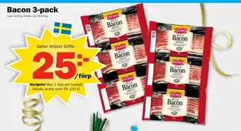 Pekås Bacon 3-pack erbjuda