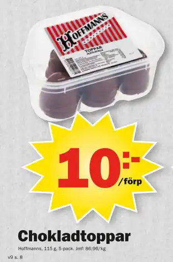 Pekås Chokladtoppar erbjuda