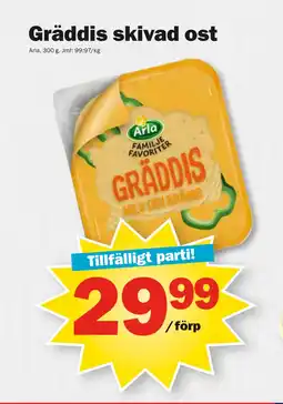 Pekås Gräddis skivad ost erbjuda