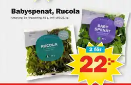 Pekås Babyspenat, Rucola erbjuda